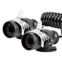 Spyruoklinis kabelis TIR 2x 7 kontaktų EBS tipo 5m 24V AMIO-04383