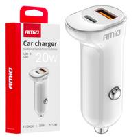 Automobilinis įkroviklis USB-A+ USB-C 20W 12/24V