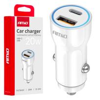 Automobilinis įkroviklis USB-A + USB-C 20W 12/24V