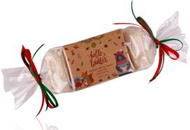 Dovanų rinkinys HELLO WINTER (plaušinė pirštinė+avies pieno muilas), 100 g