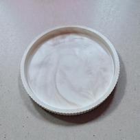 Marmurinis dekoratyvinis gipso padėklas – 23 cm, rankų darbo