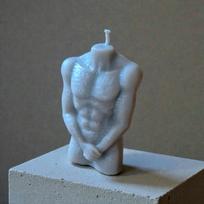 Dekoratyvinė sojų vaško žvakė „Vyras“