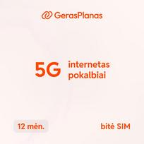 „5G Neribotas B“ – 12 mėnesių planas su neribotu internetu ir skambučiais