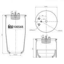 Pneumatinės pakabos pagalvė FEBI BILSTEIN 106548