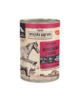 WIEJSKA ZAGRODA Kiauliena su arkliena šlapias šunų maistas 12x400 g