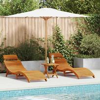 Saulės gultas 2 pcs Ruda 55 x 184 x 64cm