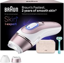 Braun - Smart IPL Skin i·expert At Home Hair Removal, With Free App, 2 Smart Heads - White/Bronze