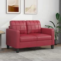 Dvivietė sofa，Poilsio sofa, raudonojo vyno spalvos, 120cm, dirbtinė oda CFE12450