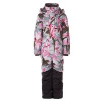 Huppa Mergaičių žieminis kombinezonas AQUA 2, PINK PATTERN/ DARK GRAY, 116 cm