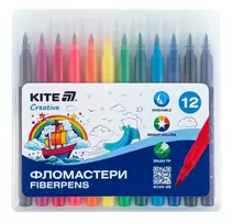 Teptukiniai flomasteriai CREATIVE, Kite, 12 sp.