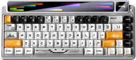 AULA Gasket AMG65 White Jasper RGB Keyboard | LEAMG65-W-JA | 6970939957215