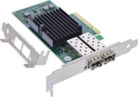 Karta sieciowa Exsys InLine® Dual 10-Gigabit karta sieciowa, 2x SFP+, PCIe x8, w tym. niskoprofilowa płyta montażowa | 4043718333301 | 4043718333301