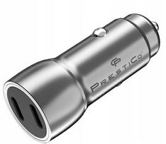 PRESTICO K8A DUAL TYPE C PD 40W, pilkas