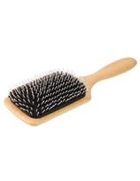 Keller Bürstenfabrik plaukų šepetys, plokščias, alyvuotas bukas, natūralūs šereliai, suapvalinti nailono galiukai Keller 25.5cm