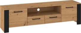 TV staliukas Meblocross Slide Sli-11 2D2S, rudas/juodas
