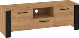 TV staliukas Meblocross Slide Sli-10 2D1S, rudas/juodas