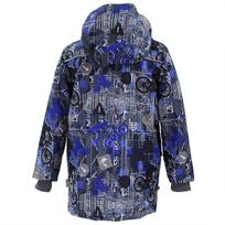 Huppa Berniukų pavasario-rudens paltas ROLF, navy city pattern, 116 cm