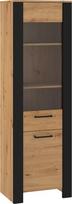 Vitrina Meblocross Slide Sli-15 1DW, ruda/juoda