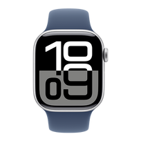 Apple Watch Series 10 Aluminium Case išmanusis laikrodis 42 Silver Sport Band | S/M