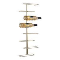 Sieninė iš metalo vyno lentyna auksinės spalvos butelių skaičius 8 Float – PT LIVING