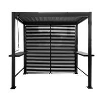 Galinė pavėsinės MIRADOR BBQ pavėsinės sienelė, tamsiai pilka