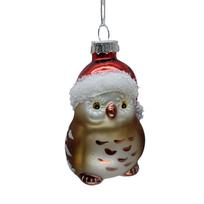 Kalėdinis papuošalas JOY OWL 8cm, stiklas
