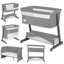 Daugiafunkcinė kūdikio lova Lionelo Thomi Plus 5in1 Grey Concrete