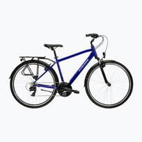 Vyriškas žygio dviratis KROSS Trans 1.0 navy blue/silver/gloss
