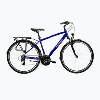 Vyriškas žygio dviratis KROSS Trans 1.0 navy blue/silver/gloss