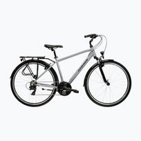 Vyriškas žygio dviratis KROSS Trans 1.0 grey/black/gloss