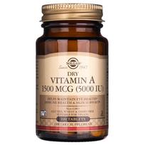 "Solgar" sausas vitaminas A 1500 mcg (5000 TV) - 100 tablečių