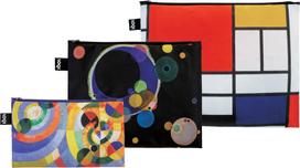 LOQI Kosmetinės Museum Mondrian Kandinsky Delaunay prekė perdirbta 3 vnt.
