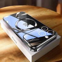 Magsafe magnetinio belaidžio įkrovimo skaidrus dėklas, skirtas iPhone 14 13 12 11 Pro Max 14Plus didelio lango stiklo objektyvo apsauginis dangtelis For iPhone 14