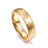 6 mm 4 mm 18k paauksuotas kaladuotas volframo karbido žiedas su kupolu patogiai tinka sužadėtuvių žiedas, 5–12 dydžio 13 beige