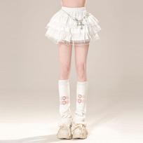 Women's Lace Mini Skirt Y2K Elastic Waist Kawaii A-line Cake Skirt Slim Short Skirt White Black Female Clothing S balta