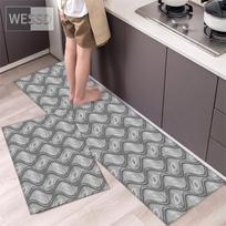 Geometrinis spausdinimo kilimas virtuvės grindims 40x60cm 40x120cm 2 vnt. Paprastas lovos kilimėlis miegamajam Vonios kambarinis kiliminis kilimėlis Vidinis 40x60cm+40x120cm