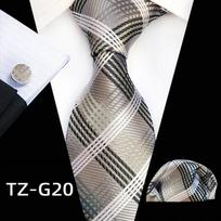 Cozy Up Trijų dalių kostiumas Plaid oficialus vyriškas kaklaraištis Rankogalių segtukai