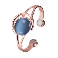 Ikuinen magnetinė apyrankė vario privalumai rudo kristalo saulės mėnulio vario magnetinė apyrankė ir apyrankės mėlyna