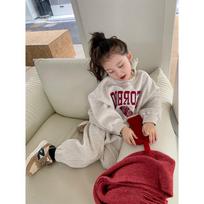 Autumn Girls' Embroidered Sweatshirt & Fashion Sweatpants Set for Kids 11 for 105-115cm pilka spalva