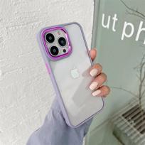 Vienspalvis rėmelio dengimas Kameros apskritimas Akrilinis telefono dėklas iPhone 16 15 14 13 12 11 Pro Max Apsauginis dėklas iPhone 13 Pro Max juoda