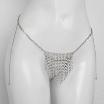 Bohemian Diamond Kutas Sexy Waist Chain T-Back Kalnų krištolas Naktinis klubas Europos ir Amerikos kūno grandinės Apatinių drabužių priedai auksas
