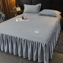 Vienspalvis lovos sijonas Aksominis lovos užvalkalas žiemai Nekenksmingas odai čiužinio apsaugos roupa de cama Namų lovatiesė (Nėra pagalvės užvalkalo) 120x200cm 1pc