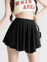 Pleated Mini Skirts Women Summer High Waist Slim Ballet Shorts Skirt Irregular Female Preppy Style Korean Kawaii S abrikosas