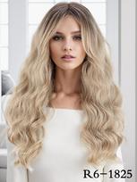 „Miss Wig“ ilgi banguoti blondinai sintetiniai perukai kasdieniams natūraliems plaukams perukai su kirpčiukais Cosplay perukas moterims, karščiui atsparus 60cm