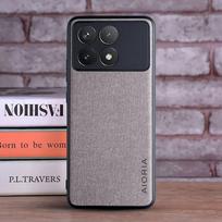 Dėklas, skirtas Poco X6 Pro X6 coque Prabangus tekstilinis Odinis telefono dangtelis funda for xiaomi poco x6 pro dėklas capa Poco X6 Pro juoda