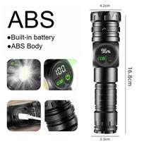 Įkraunamas LED žibintuvėlis Galingas baterijos žibintuvėlis su magnetu gale Priartinamas žibintuvėlis Ilgo nuotolio lempa kempingui Style A-ABS