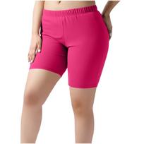 Moteriški kelnės aukštu juosmeniu liekninantys leginsai plius dydžio elastingu juosmeniu šortai XXXXL karšta rožinė spalva