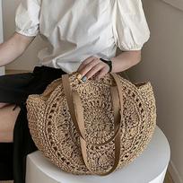 Yogodlns paplūdimio krepšiai moterims Big Straw rankinė tuščiavidurė gėlių dizainerio moteriška pečių krepšys 40*43cm