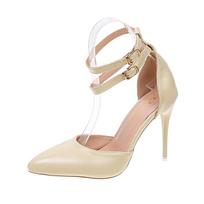2024 m. tuščiaviduriai aukštakulniai moteriški sandalai kulkšnies sagties dirželis smailus pirštas „Baotou Stiletto Pumps“ dengiantis kulnus vakarėlio batų dydis 45 „Tacones“ 35 smėlis
