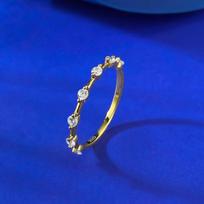 Jewelry Gold-Plated Minimalist Light Luxury Strip Ring, Ring Ring Can Be Stacked And Matched No. 5